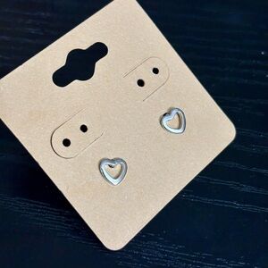 Maurices Silver Heart Earrings